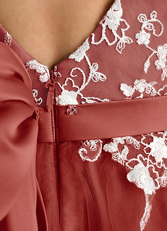 Azazie Butterfly Blumenmädchenkleider A-Linie Spitze Kleid Terrakotta image5