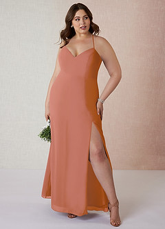 Azazie Manila Bridesmaid Dresses MAI TAI Sheath V-Neck Chiffon Dress image7