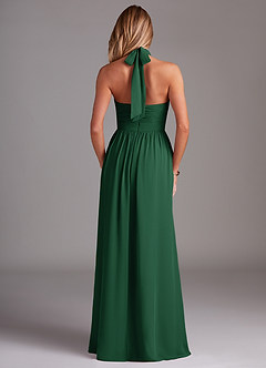 Azazie Avary Bridesmaid Dresses Dark Green A-Line Pleated Chiffon Dress image8