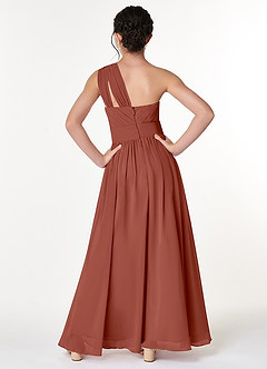 Azazie Molly Junior Amethyst A-Line Pleated Chiffon Dress image2