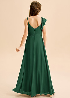 Azazie Kelsea Junior Klä av A-Line i Chiffong Rynkad image2