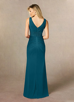 Azazie Winona Mother of the Bride Dresses Ink Blue Mermaid Sequins Mesh Dress image5