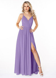 Azazie Gracie Final Sale Tahiti A-Line Pleated Chiffon Dress image1