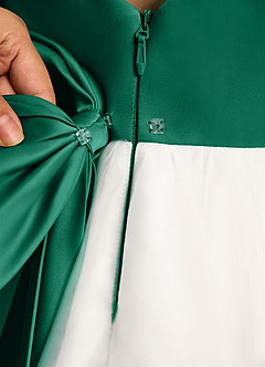 Azazie Eleni Sukienki dla dziewczynek sypiących kwiaty Suknia balowa Ukłon Tiul Długość kostki Sukienka image8