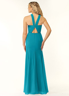 Azazie Rue Bridesmaid Dresses Jade A-Line Halter Chiffon Dress image3