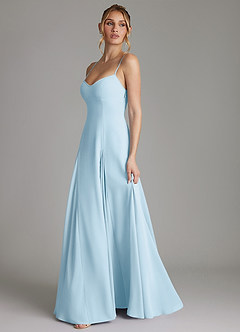 Azazie Imani Bridesmaid Dresses Sky Blue A-Line Sweetheart Neckline Chiffon Dress image5