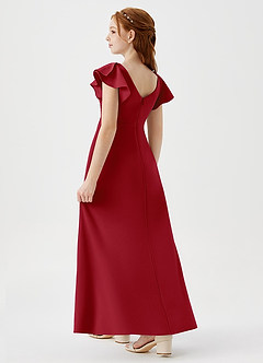 Azazie Omari Junior Klänning av A-Line i Stretch crepe Plisserad image6