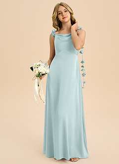 Azazie Gumdrop Junior Klä av Imperium i Stretch Satin Plisserad image2