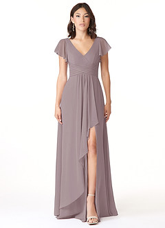 Azazie Omari Bridesmaid Dresses Dusk A-Line Chiffon Dress image1
