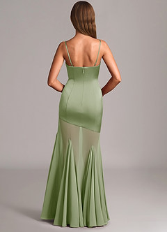 Azazie Uma Final Sale Dusty Sage Mermaid Strapless Chiffon Convertible Dress image5