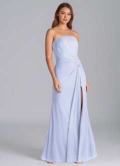 Azazie Mariya Jurken voor bruidsmeisjes Jurk van Mesh met Zeemeermin Strapless Lavendel image4