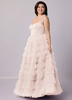 Barbie ♥ Azazie Bridesmaid Dresses Rose Petal A-Line Sweetheart Neckline Tulle Dress image10