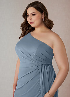 Azazie Jhene Schlussverkauf Etui One-Shoulder Gittergewebe Kleid Vintage Mauve image11