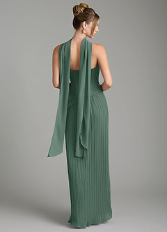 Azazie Tierney Robes de demoiselle d'honneur Robe Trapèze Convertible en Mousseline de soie Sans bretelles Mousse De Mer image10