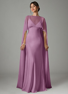 Azazie Stefania Robes de demoiselle d'honneur Robe Trapèze en Satin extensible Glycine image1