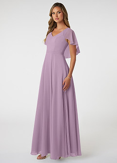 Azazie Jamie Bridesmaid Dresses Wisteria A-Line Chiffon Dress image3