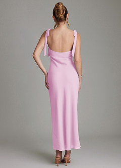 Azazie Luddie Bridesmaid Dresses Candy Pink Mermaid Bow Chiffon Dress image6