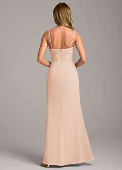 Azazie Chantel 신부 들러리 드레스 쉬스 스트랩리스 쉬폰 바닥 길이 드레스 image6