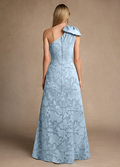 Azazie Easton Moeder van de bruid jurken Baljurk Jurk van Bloemen Burn-out One-Shoulder Hemelsblauw image2