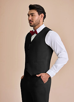 front William Noir Gilet de costume
