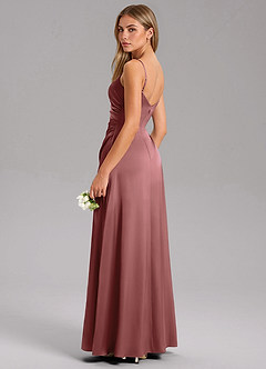 Azazie Azuree Brautjungfernkleider A-Linie Plissee Stretch-Satin Kleid Amethyst image7