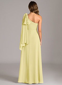 Azazie Tella Brautjungfernkleider A-Linie One-Shoulder Chiffon Kleid Zitronensorbet image7