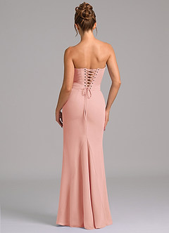 Azazie Sorrel Bridesmaid Dresses Rosette Mermaid Corset Chiffon Dress image2