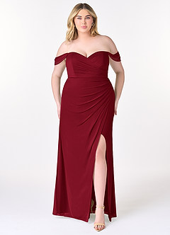 Azazie Tessa Bridesmaid Dresses Sheath Sweetheart Off-The-Shouler Mesh Floor-Length Dress image8
