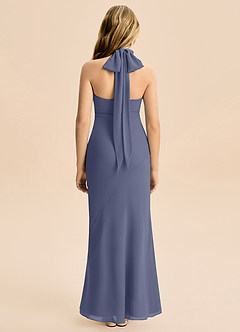 Azazie Velli Junior Vestido Tormentoso de Chiffon de sereia com Pescoço alto image2