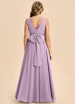 Azazie Hathaway Junior Wisteria A-Line Bow Chiffon Dress image1