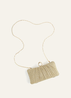 front 셔링 스파클링 클러치 백