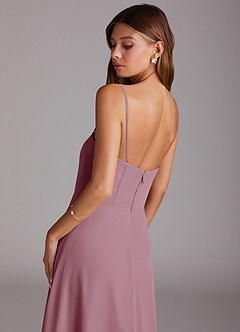 Azazie Wren Bridesmaid Dresses Vintage Mauve A-Line Strapless Chiffon Dress image7