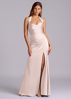 Azazie Destiny Suknie dla druhen Syrena Dekolt w kształcie serca Satyna elastyczna Do ziemi Sukienka image7