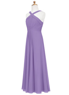 Azazie Anthea Junior Plissee Chiffon Kleid Tahiti image8