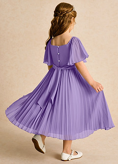 Azazie Gisele Abiti da Ragazza di Fiori Abito A-Line in Chiffon Plissettato Tahiti image3
