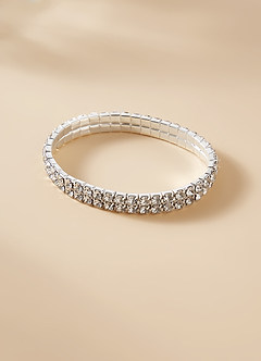 front Double Layer Stretch Rhinestone Bracelet