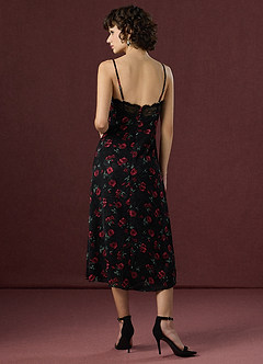 Masie Negro Rojo Vestido midi image6