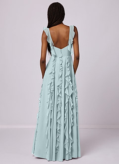 Barbie ♥ Azazie Bridesmaid Dresses Mist A-Line with Pockets Chiffon Dress image6