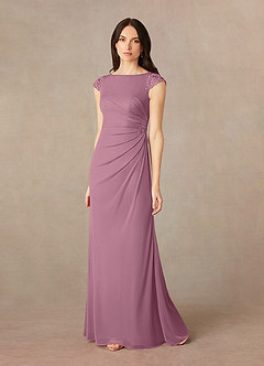 Azazie Janie Final Sale Vintage Mauve Mermaid Lace Dress image1