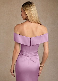 Azazie Laredo Mother of the Bride Dresses Wisteria Mermaid Off the Shoulder Stretch Satin Dress image7