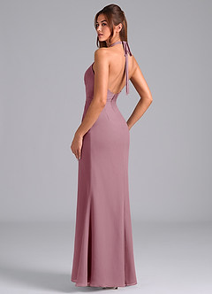 Azazie Valerie Bridesmaid Dresses Vintage Mauve Mermaid Pleated Chiffon Dress image5