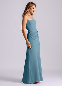 Azazie Debby Bridesmaid Dresses Bermuda Mermaid Strapless Chiffon Dress image5