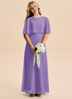 Azazie Maris Junior Abito A-Line in Chiffon Tahiti image4