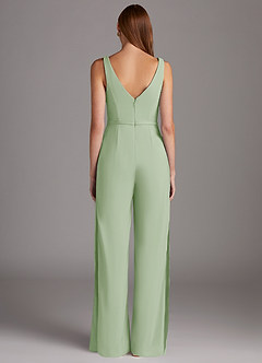 Azazie Ida Brudtärnklänningar Jumpsuit av i Stretch chiffong Plisserad image5