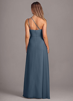 Azazie Maron Final Sale Eucalyptus A-Line One Shoulder Chiffon Dress image5