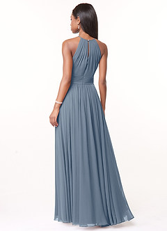 Azazie Cherish Bridesmaid Dresses Twilight A-Line Pleated Chiffon Dress image2