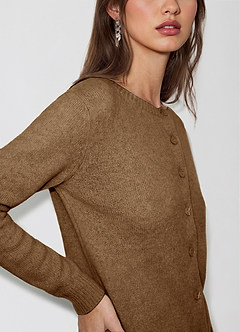 front Kurzer Cardigan aus 100 % Kaschmir