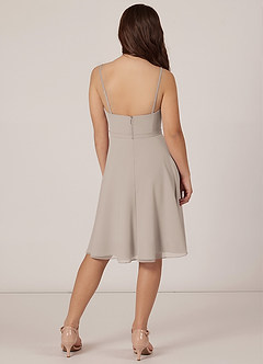 Azazie Kalie Junior Frost A-Line with Belt Chiffon Dress image2