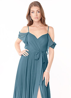 Azazie Lyney Bridesmaid Dresses Bermuda A-Line Off the Shoulder Chiffon Dress image6