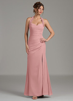 Azazie Destiny Bridesmaid Dresses Dusty Rose Mermaid Sweetheart Neckline Chiffon Dress image4